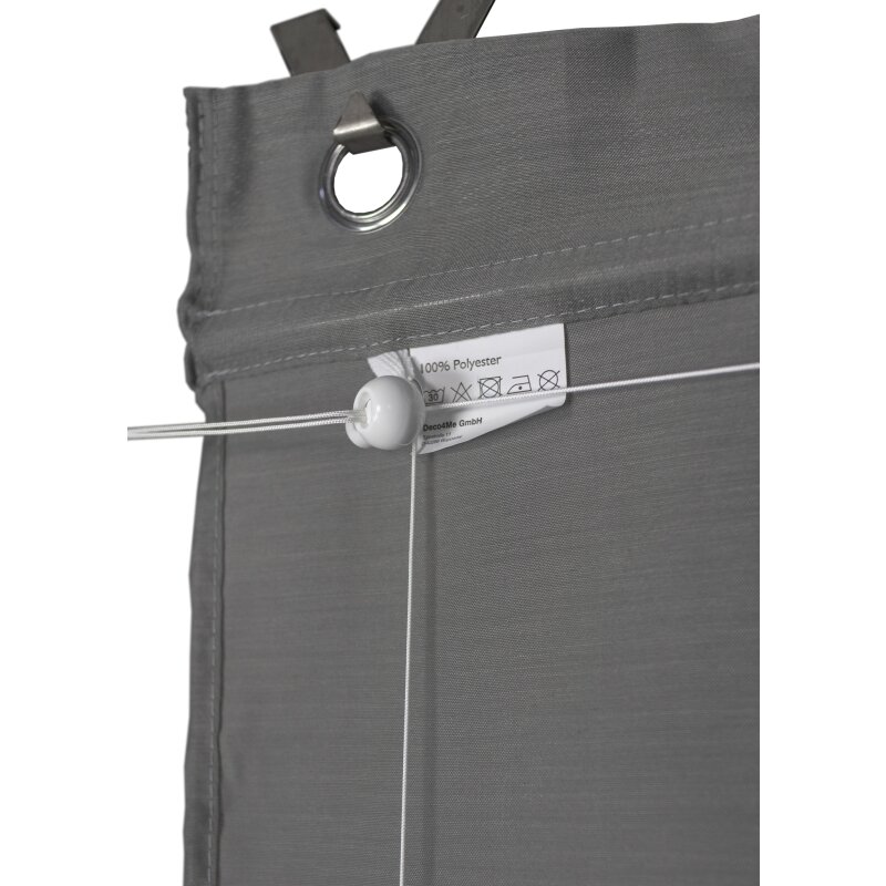 Raffrollo mit Hakenaufhängung 100x140cm grau Vorhang Ösenrollo Gardine 