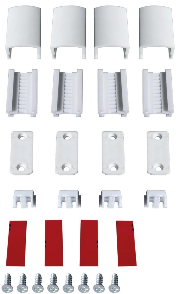Schraubträger-Set für Plissee (4er-Set) – zum Schrauben oder Kleben