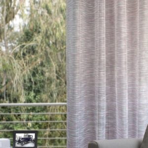 Ösenschal Voile & Deko – 140 cm breit, verschiedene Designs – Saragossa Weiß/Rosa