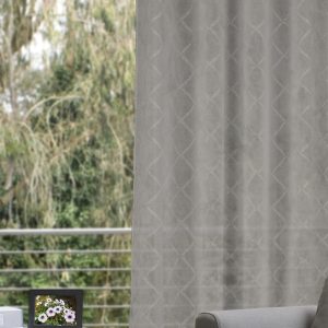 Ösenschal Voile & Deko – 140 cm breit, verschiedene Designs – Safira Taupe