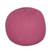 Sitzpuff Strick Ø 50 cm – Rosa