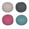 Sitzpuff Strick Ø 50 cm – Rosa