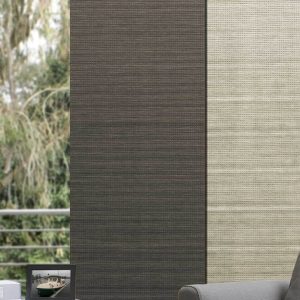 Flächenvorhang Bastoptik 245 x 60 cm – Schiebevorhang mit Klettband