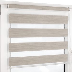 Doppelrollo meliert Klemmfix Beige meliert