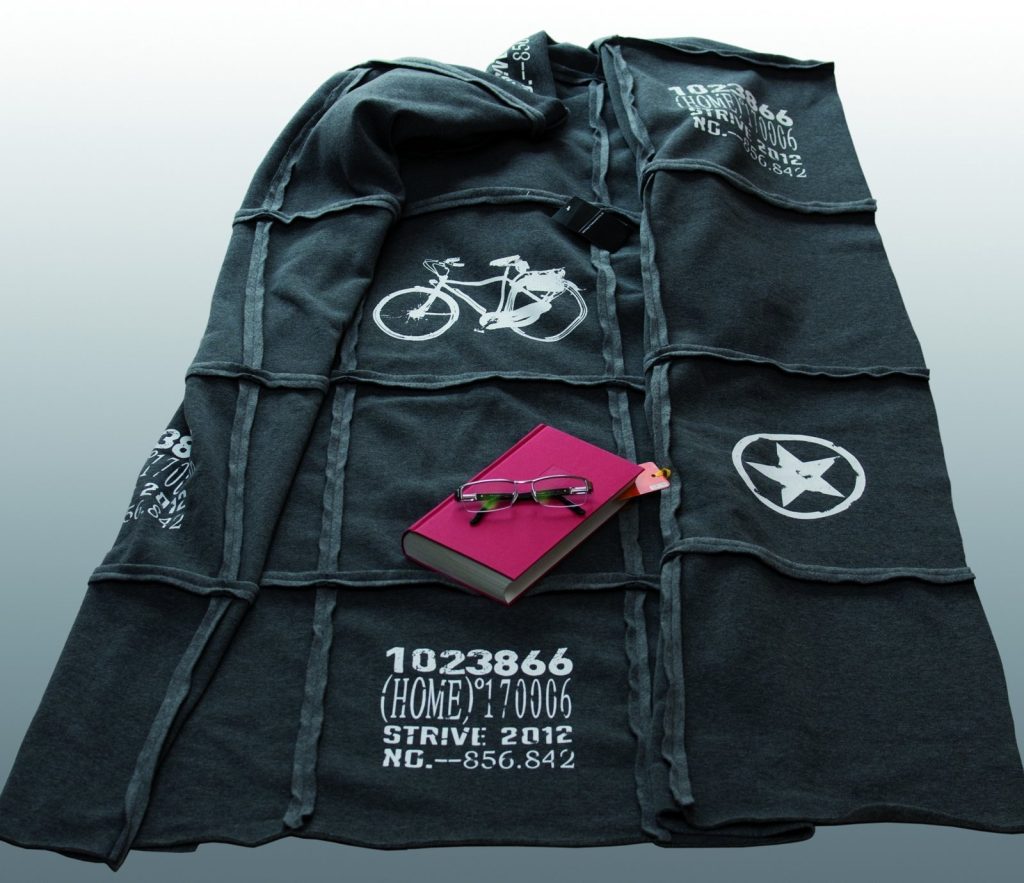 Jersey-Patchworkdecke Anthrazit
