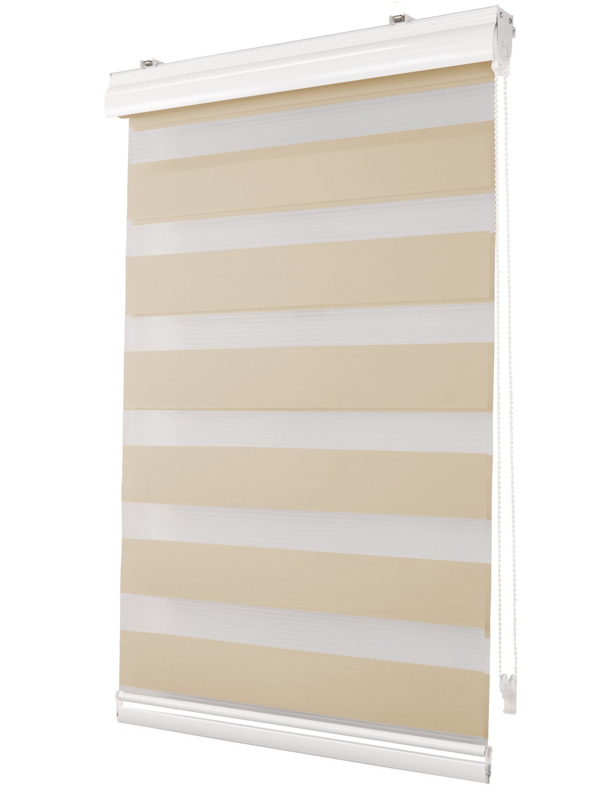 Premium Doppelrollo mit Metallkassette in Creme