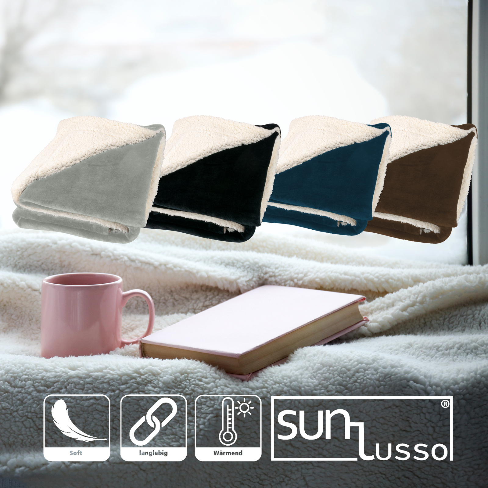 Sherpadecke mit Coralfleece